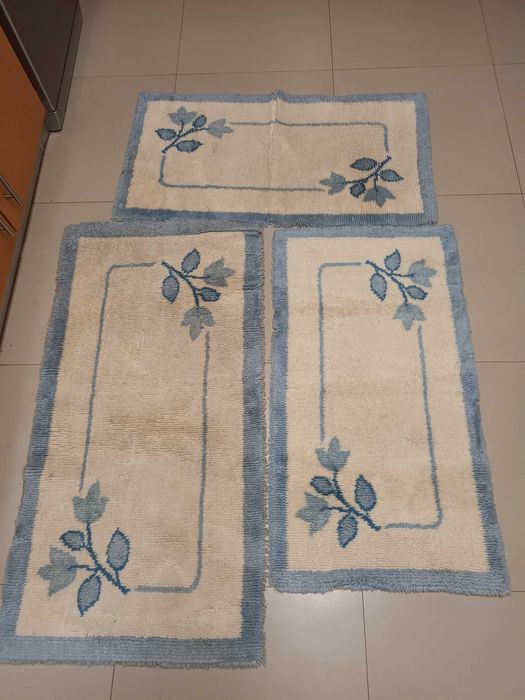Tapetes para quarto, branco e azul