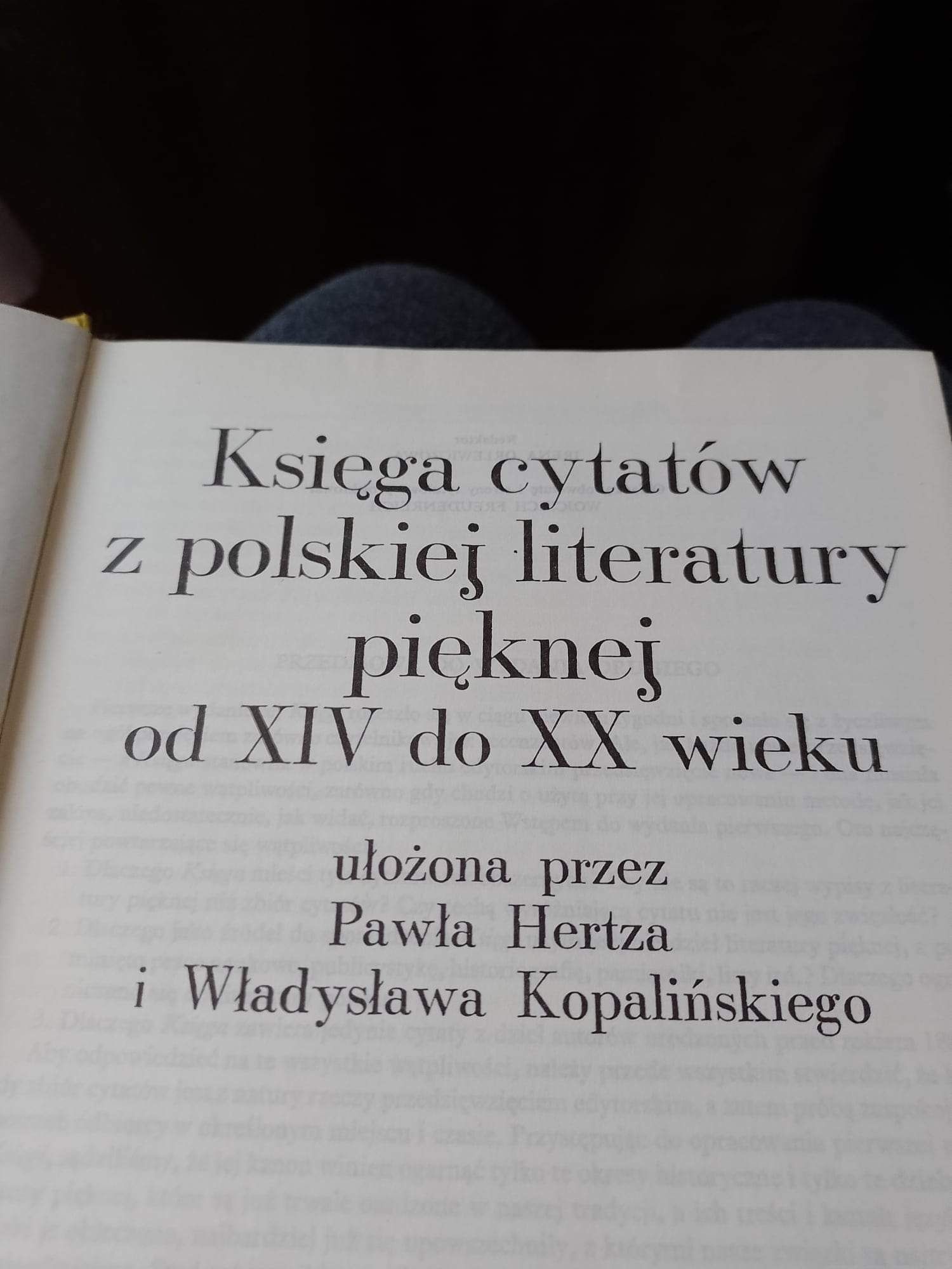 Księga cytatów z polskiej literatury pięknej - stan bardzo dobry