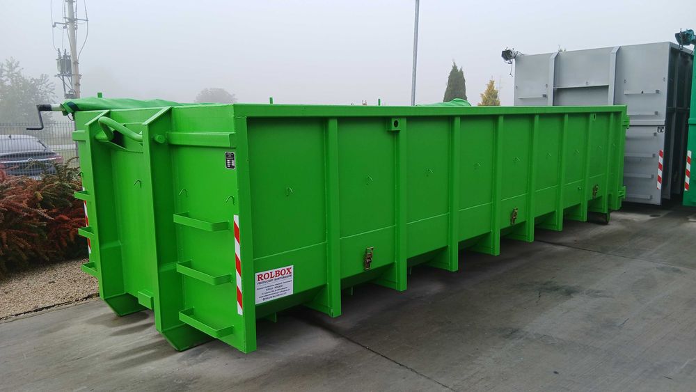 Kontener hakowy KP21m3,bl.5/3,wzmocniony z plandeką zwijaną,Rolbox