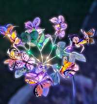 Lampa solarna , ogrodowa , świetliste motyle