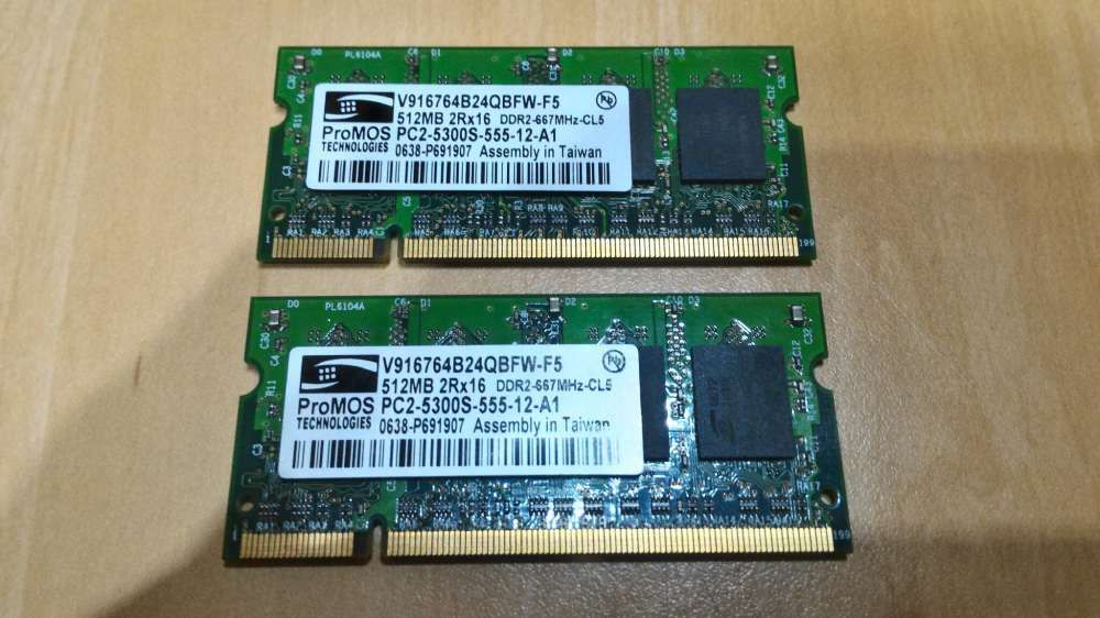 Memória RAM DDR2 portátil 512mb