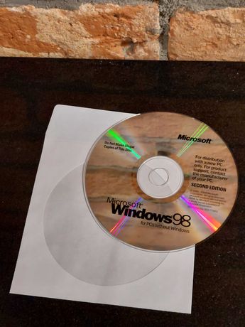 Płyta CD oprogramowanie MICROSOFT WINDOWS 98 SE orygina jak Nowa