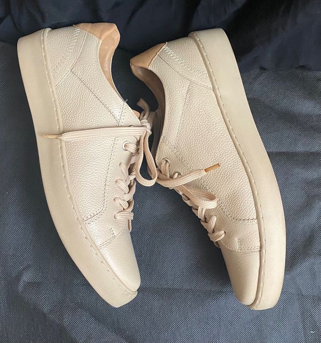 Skórzane beżowe Sneakersy Lasocki CCC