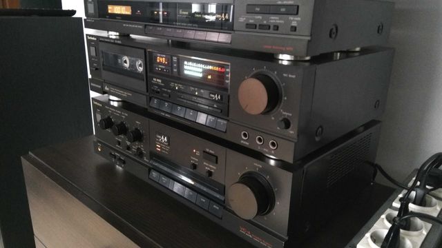 Wieża stereo Technics wzmacniacz SU-V550 deck RS-B605 tuner ST-G45A