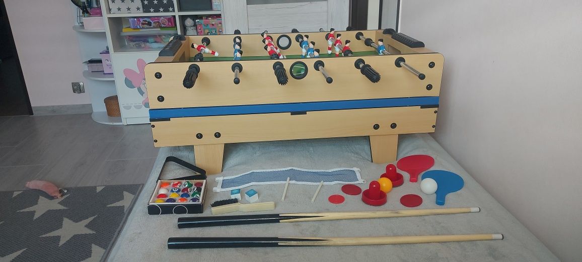 Piłkarzyki,tenis stołowy, bilard,cymbergaj  4 w 1