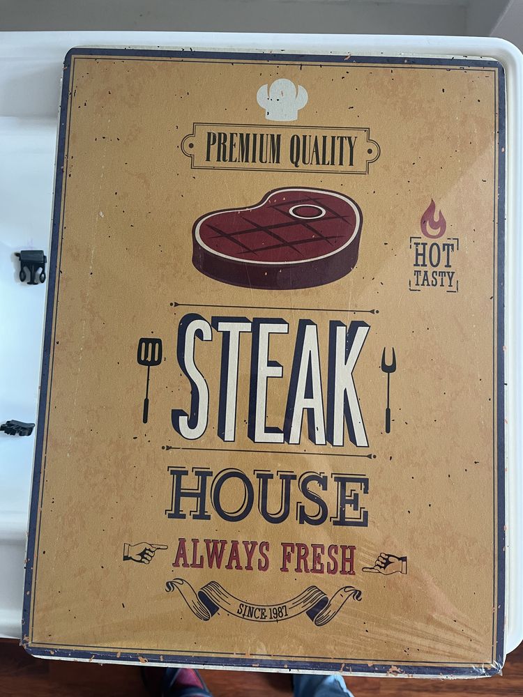 Obraz plakat steak house always fresh