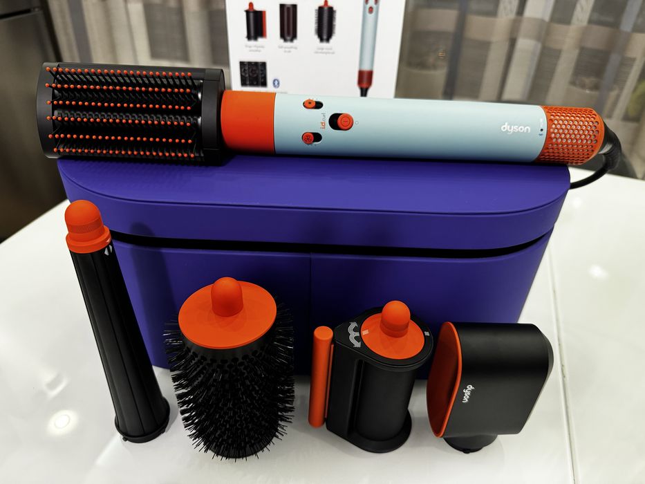 Стайлер Dyson Airwrap Ceramic Platina/Topaz для прямого і хвилястого