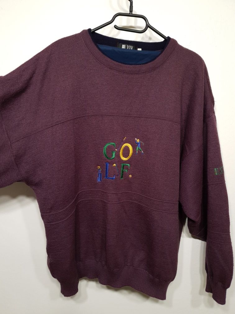 Sweter vintage retro Net LXIV golf rozmiar L