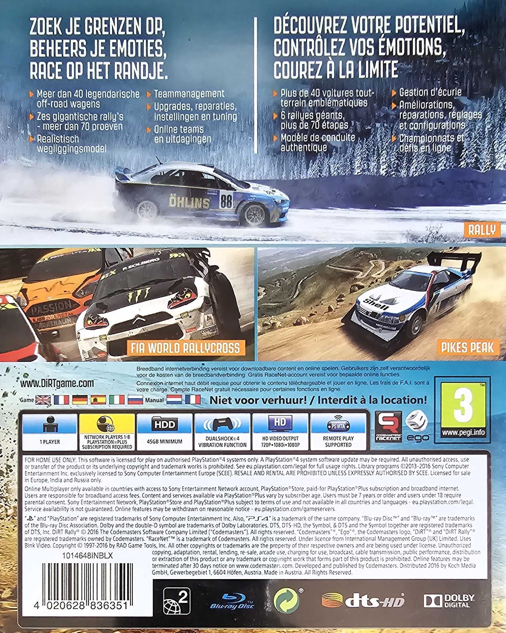 DIRT RALLY Playstation 4 Playstation 5 PS4 PS5 Sklep Multigames Kraków