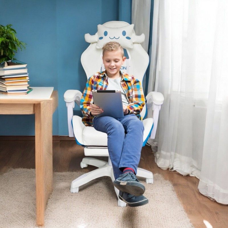 Fotel gamingowy Bunny Gamer obrotowy z podnóżkiem KIDS ZONE