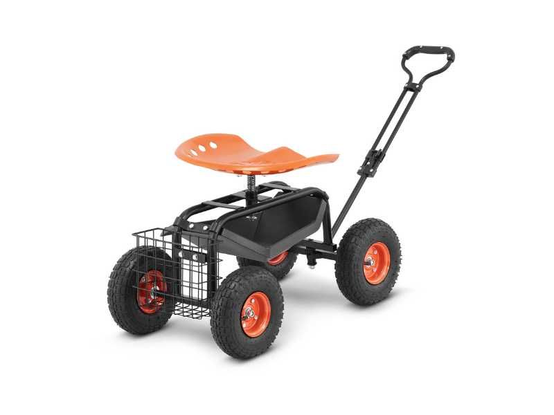 Wózek ogrodowy siedzisko ogrodowe jezdne taboret klęcznik HIGHER