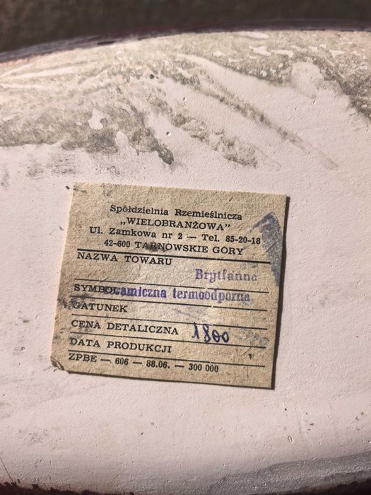 Unikatowa brytfanna termoodporna ceramika gęsiarka PRL