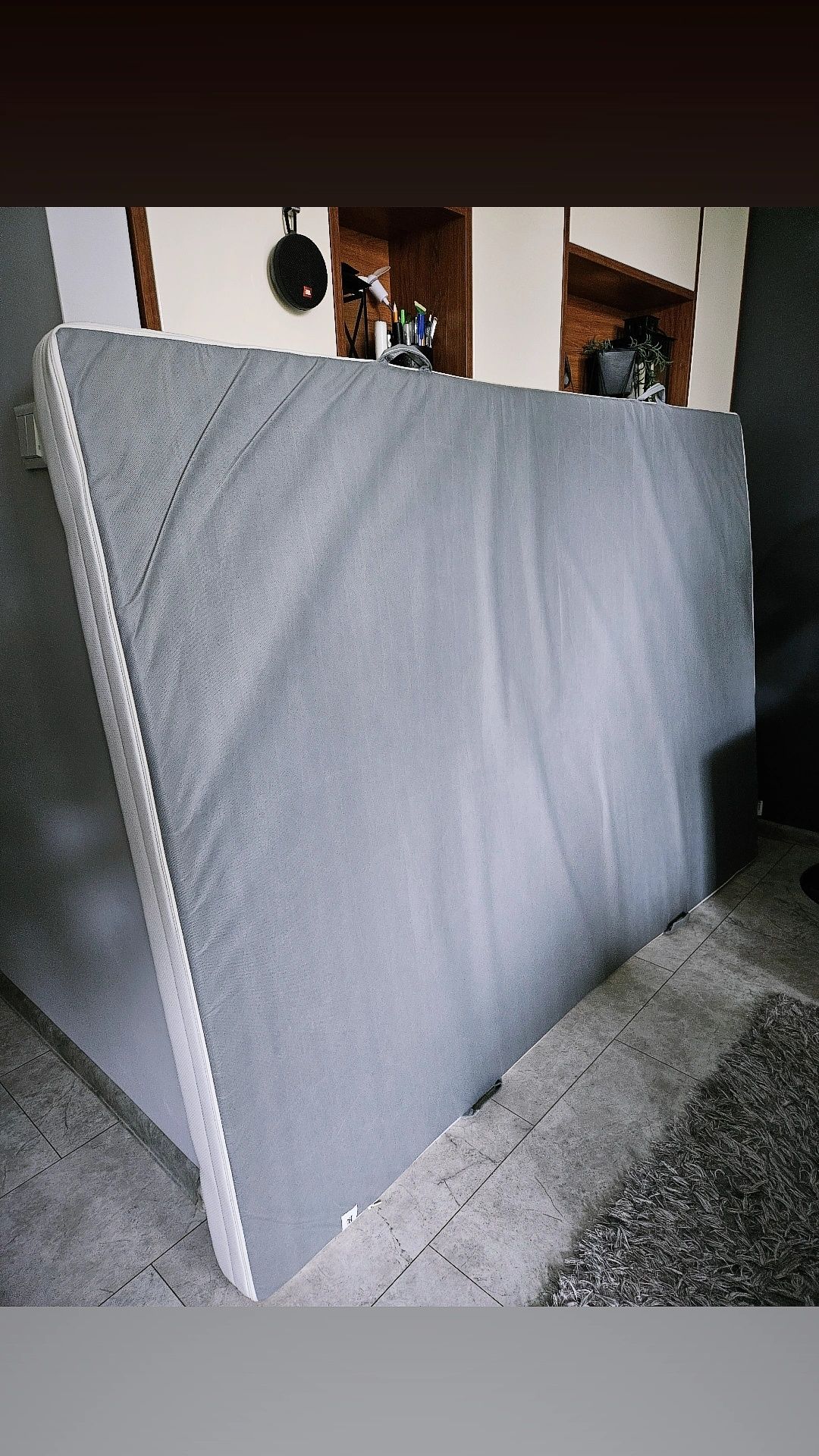 Stan idelany! IKEA ASVANG Materac piankowy twardy biały 140x200
St