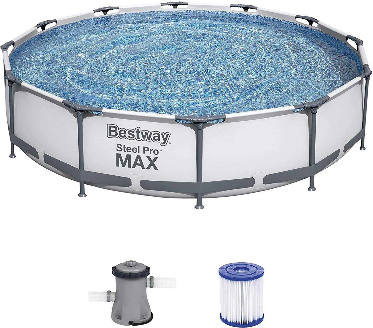 Basen Ogrodowy Stelażowy BESTWAY 366x76 cm PRO MAX Pompa Filtr 9w1
