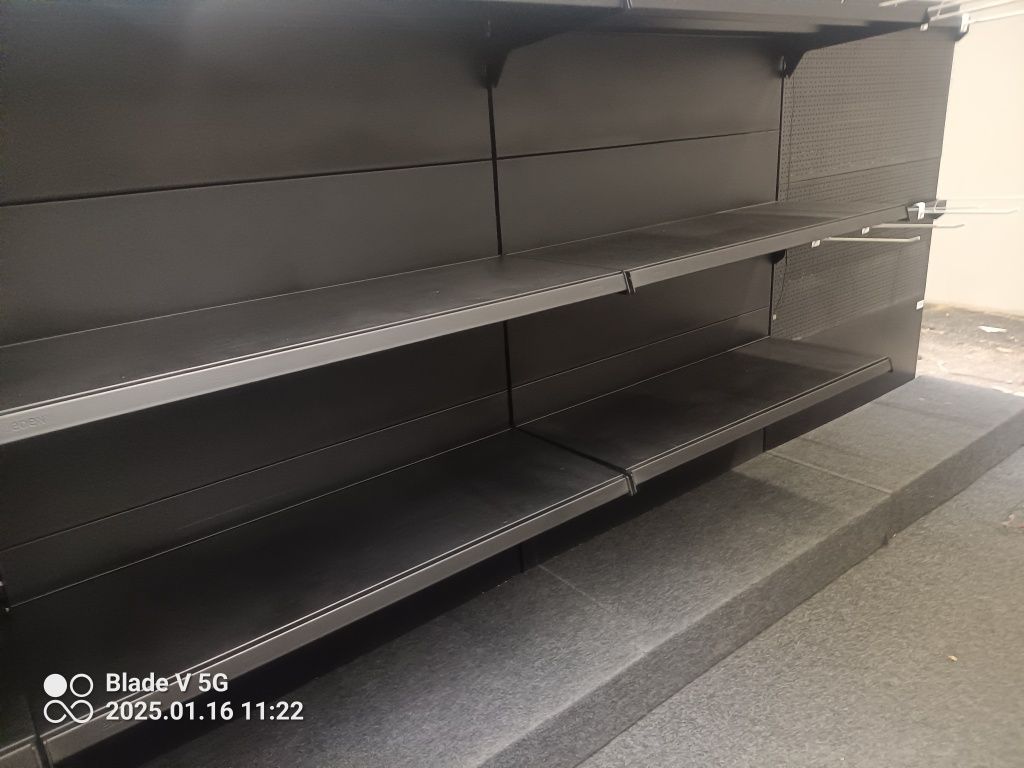 regały przyścienne metalowe modułowe sklepowe meble magazynowy garaż