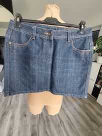 R.40 George klasyczna spódnica mini jeansowa z kieszeniami