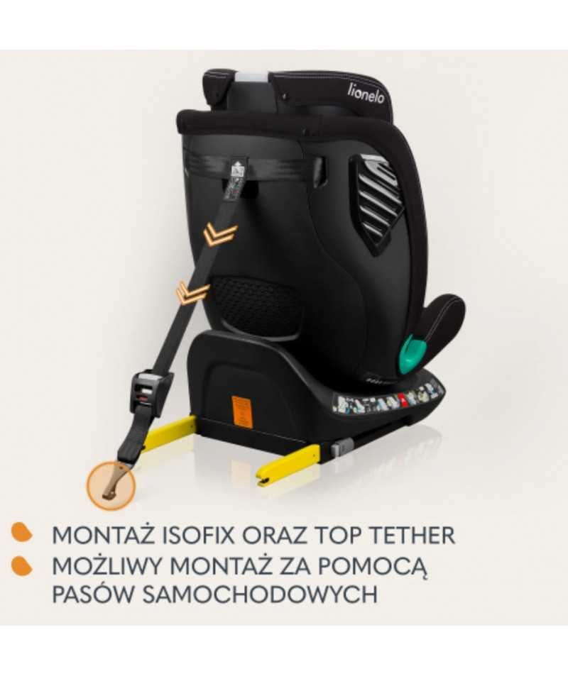 Fotelik Samochodowy Lionelo Bastian Ona I-Size Isofix Black Carbon