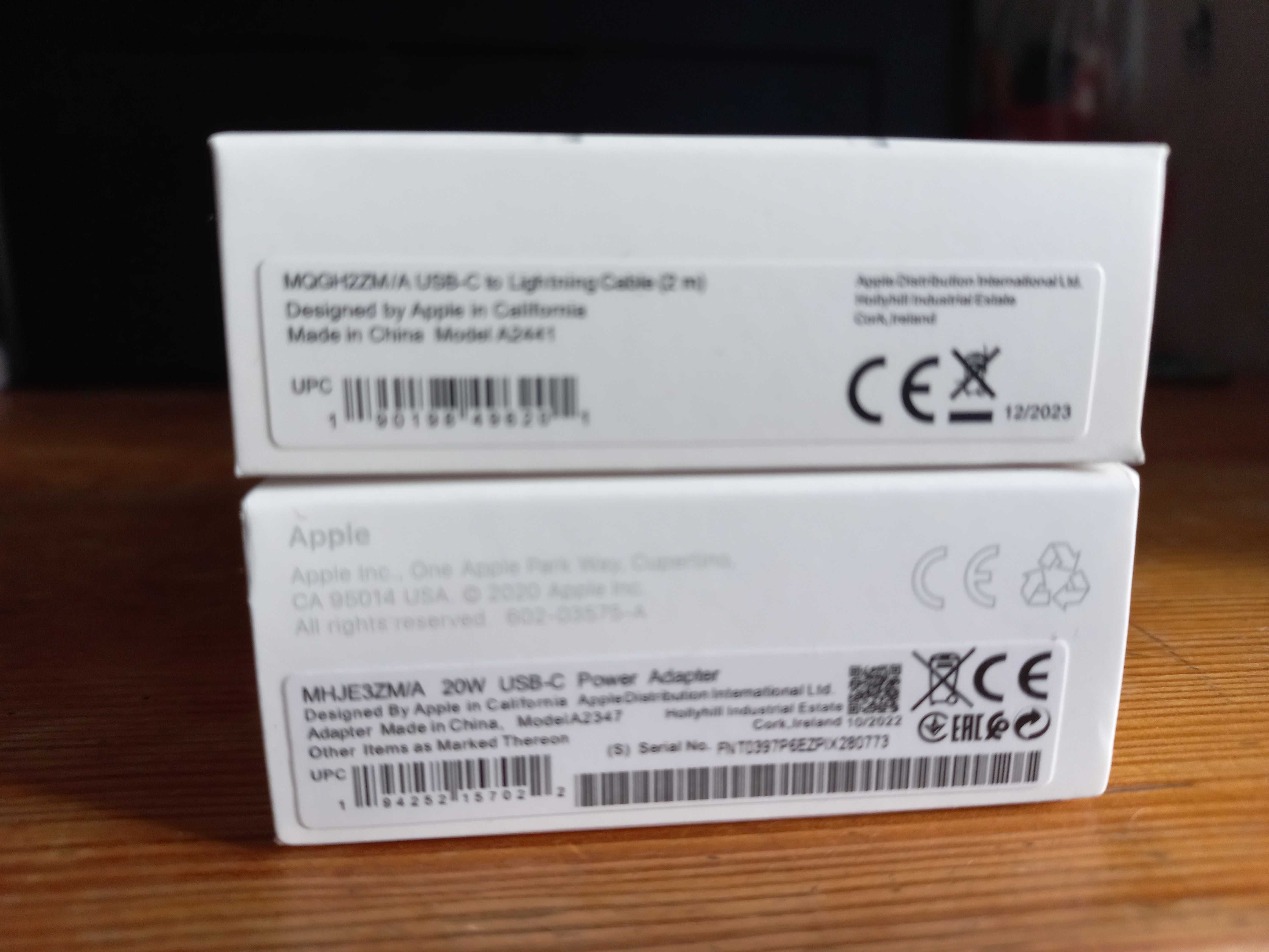 Ładowarka APPLE 20W z kablem lighting do iPhone