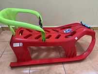 Санки пластиковые двухместные Marmat Snow Star (Красный с зеленым)