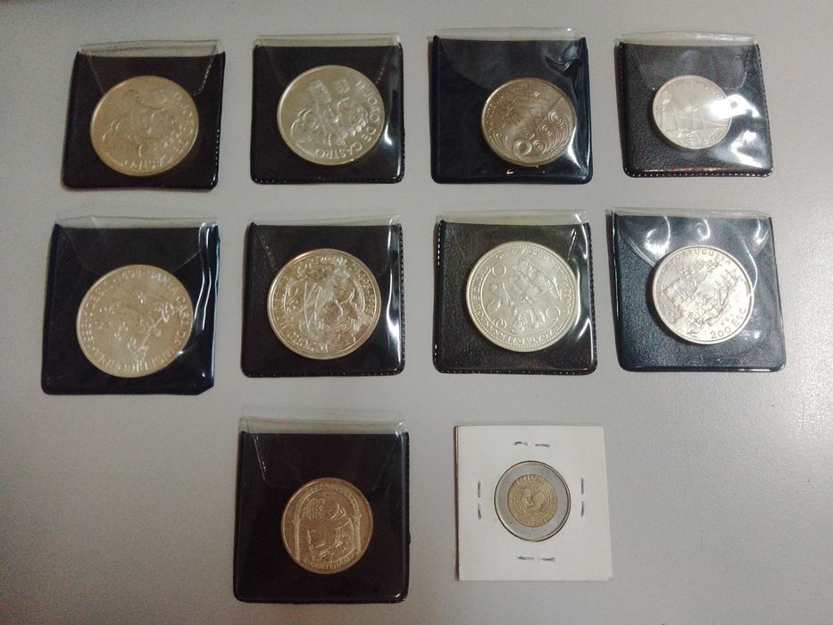 Moedas portuguesas em prata - em estado perfeito