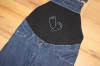 Ogrodniczki ciążowe jeans stópki spodnie