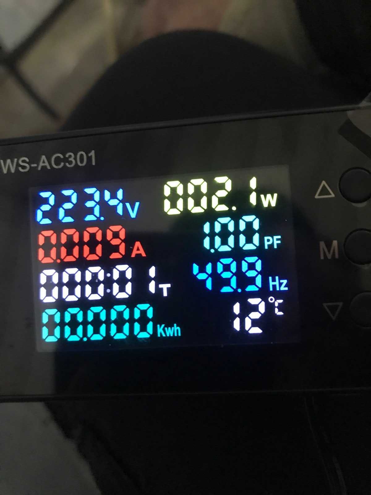 Ваттметр PZEM 021 051 015 KWS ac301  100А 300Ампер в розетку KWE-PMB