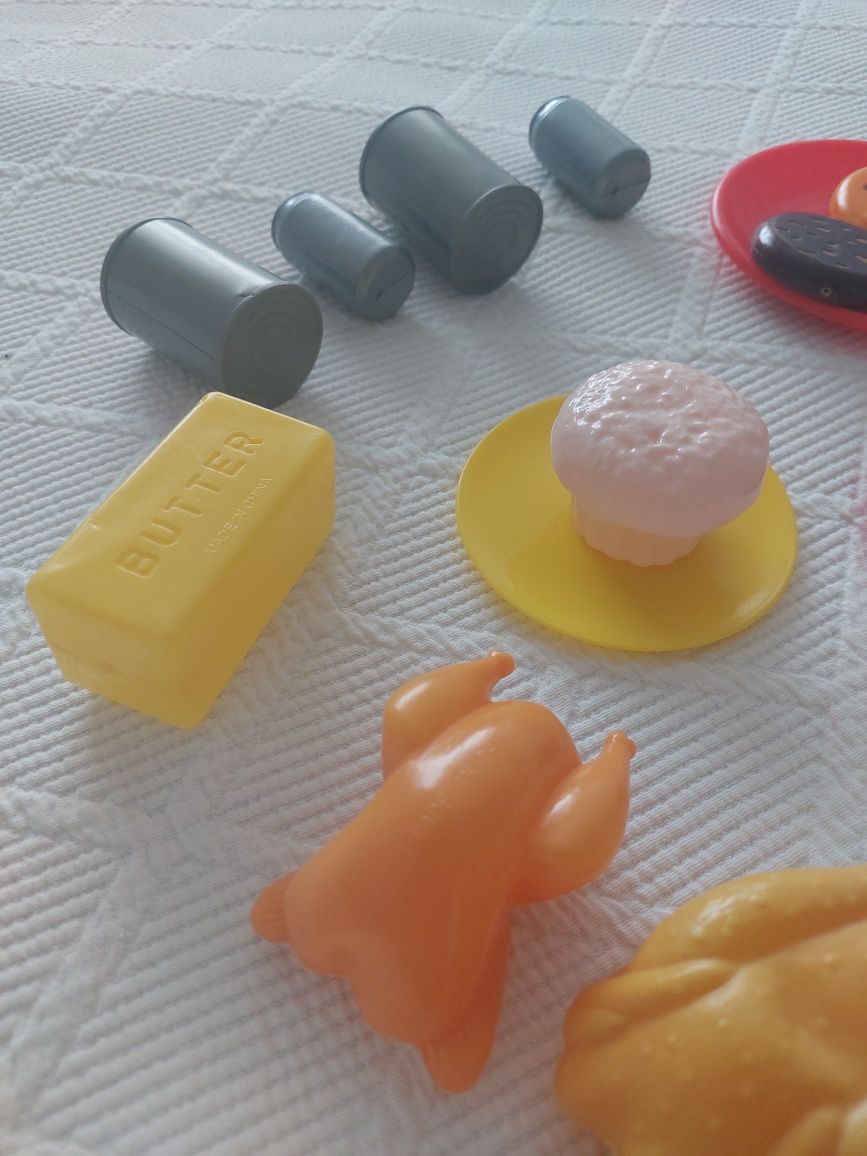 Kit de utensilios de cozinha e alimentos