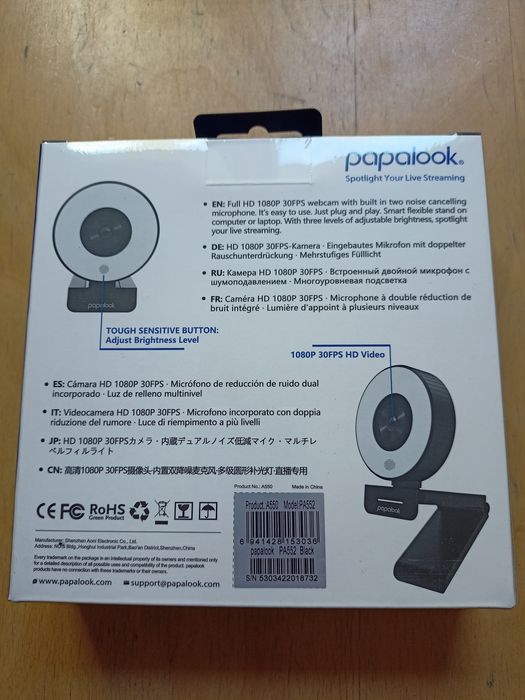 Nowa kamerka internetowa PAPALOOK PA552 Full HD