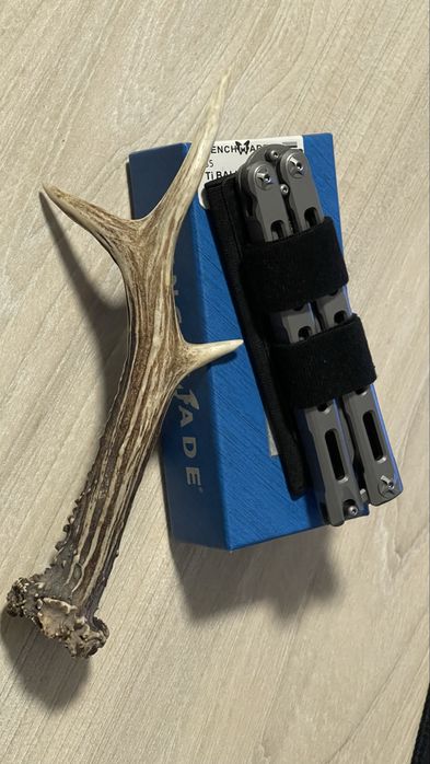 Ніж метелик BENCHMADE 85 BILLET titanium