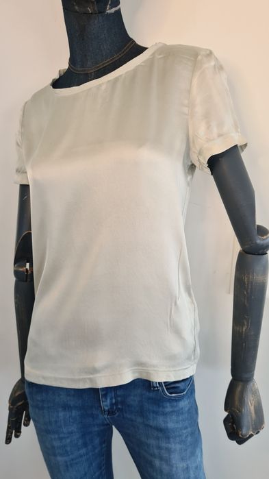 Bluzka Marc Cain. 95% Jedwab Silk. Szałwiowy. Rozmiar 36 S / 38 M