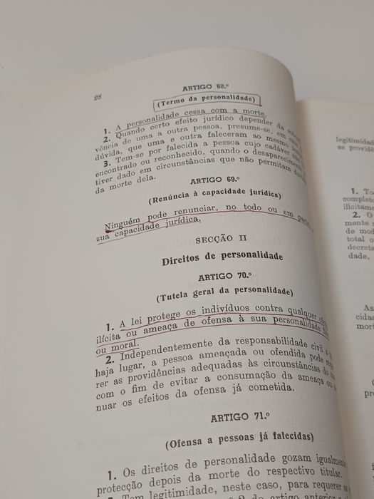 Codigo civil edição 1968