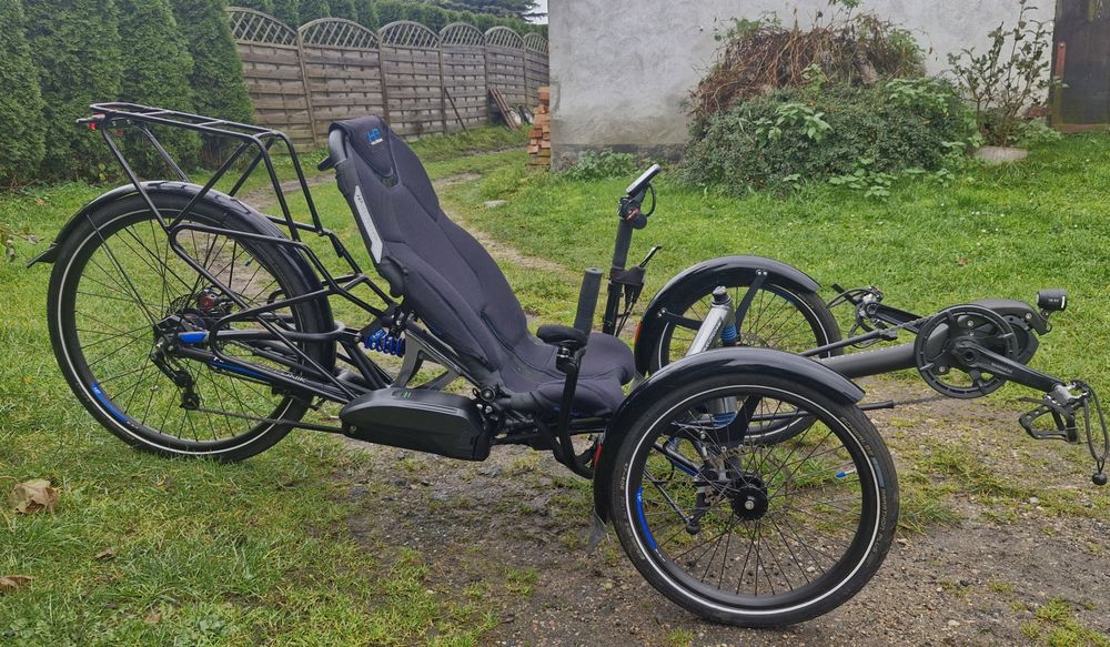 Rower elektryczny składany poziomy HP skorpion Fs 26  2023 trójkołowy