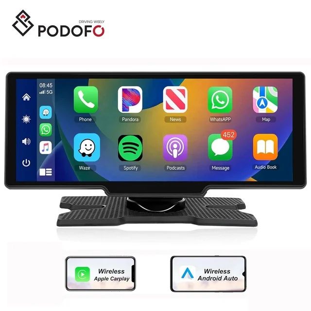 Rádio portátil 10,26 polegadas android auto e Carplay Bluetooth NOVO