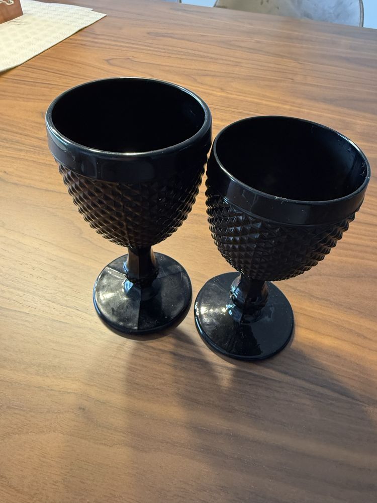 Taças do GATO PRETO copo de vinho e água, novas