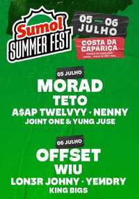 Bilhetes Sumol Summer Fest - 5 de Julho
