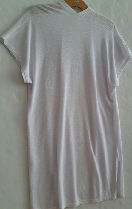 Kardigan Biały Lekki, Letni, Krótki Rękaw, Narzutka, Roz. L/XL