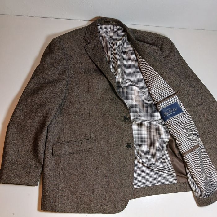 Marynarka ciemny brąz z wełną ciepła