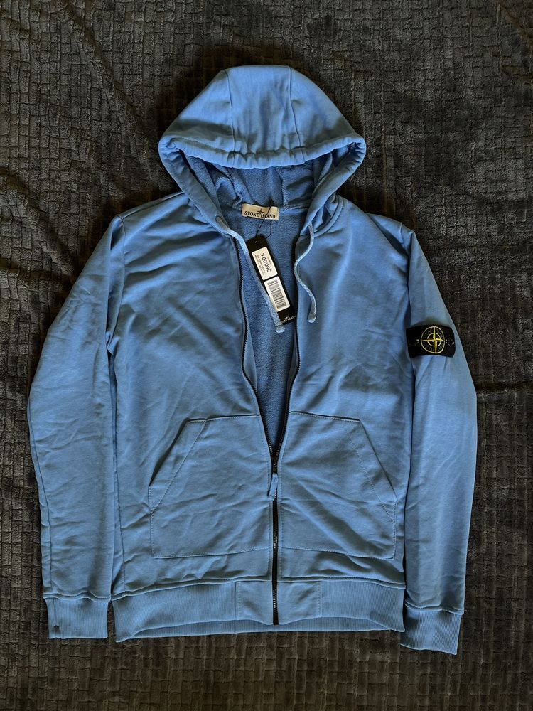 Zip-hoodie stone island blue