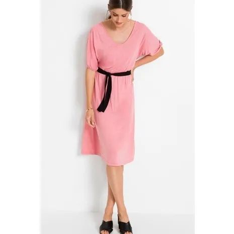 bonprix pastelowa elastyczna sukienka damska midi 40-42