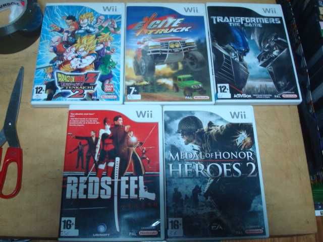 lote 5 jogos nintendo wii com manuais