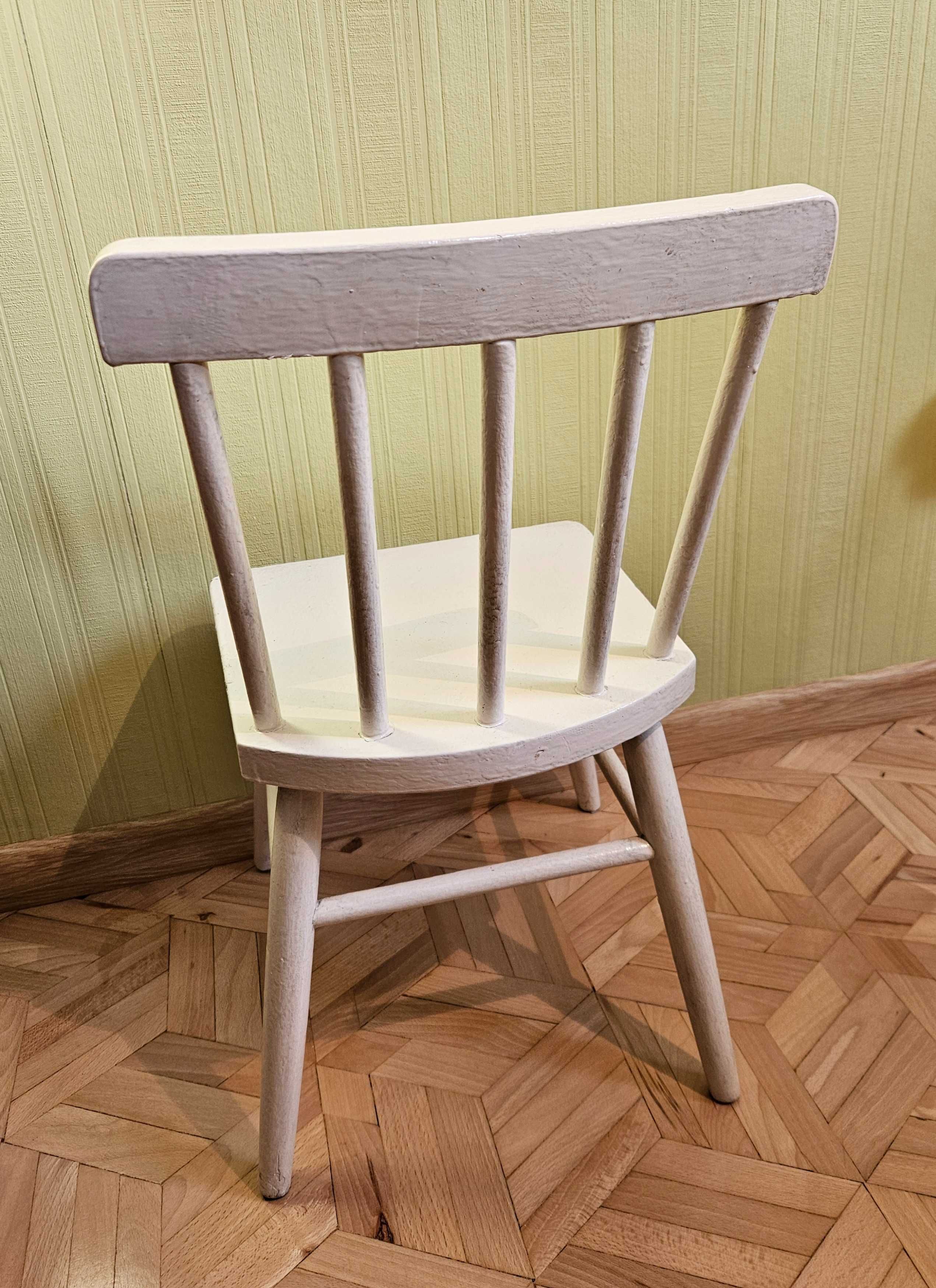 Krzesełko / krzesło dziecięce drewniane głęboki PRL