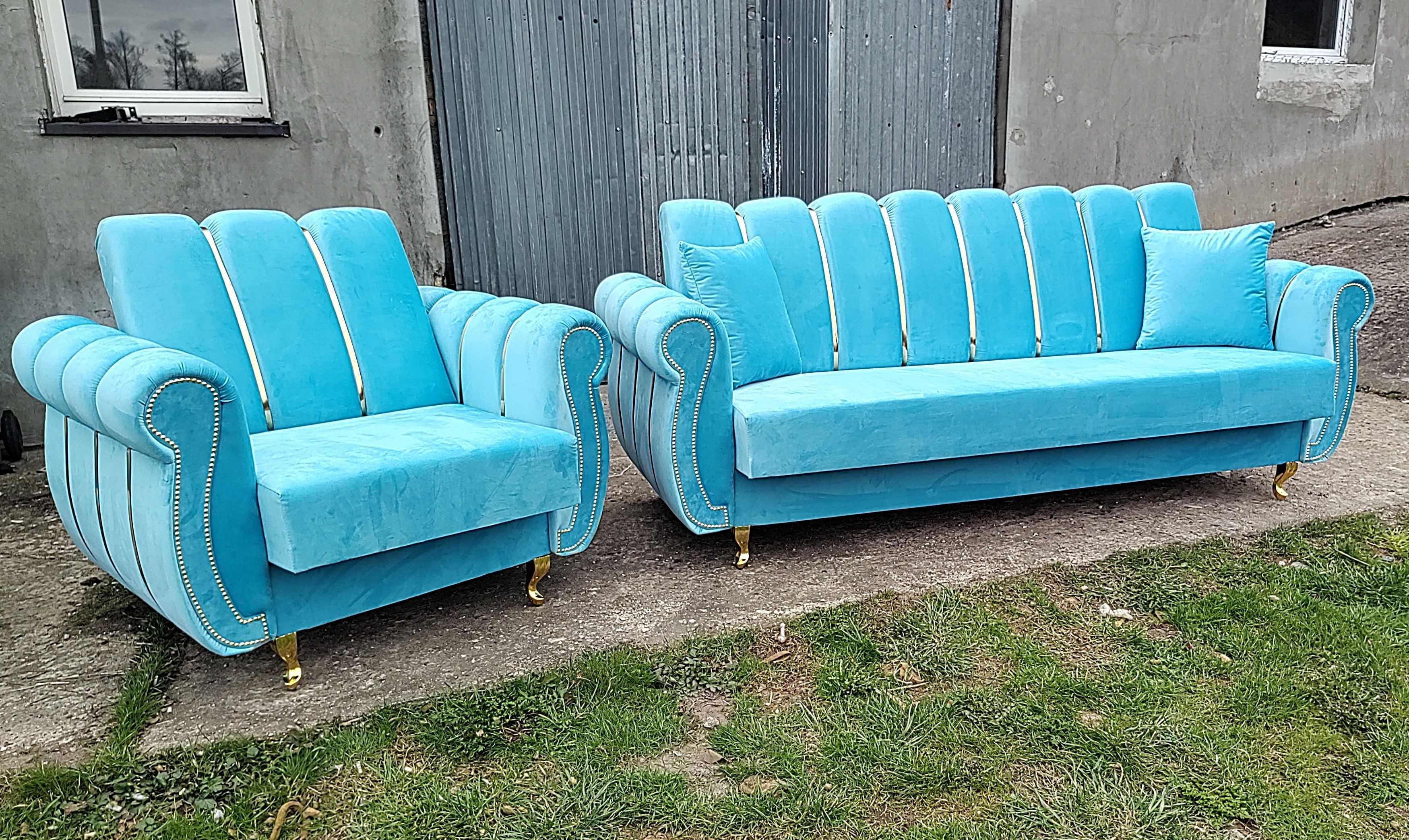 RATY Glamour kanapa sofa rozkładana CHESTERFIELD wersalka uszak łóżko