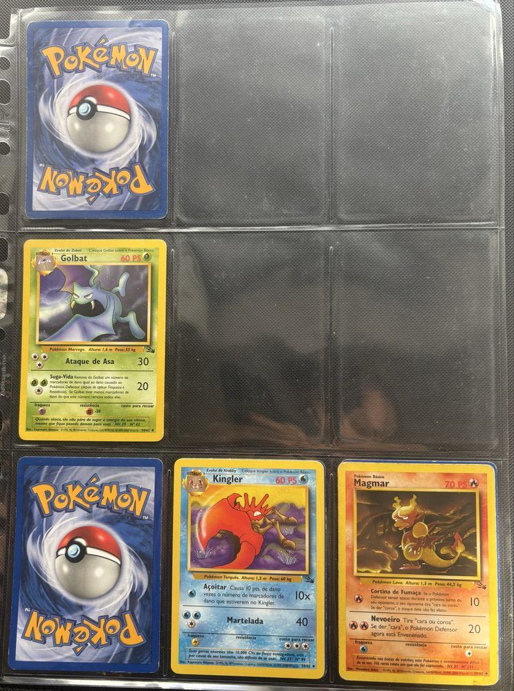 Cartas Pokemon Fossil portugues