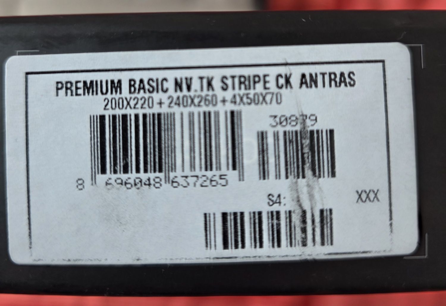 Постільна білизна ТAC Premium Basic Antracite Stripe