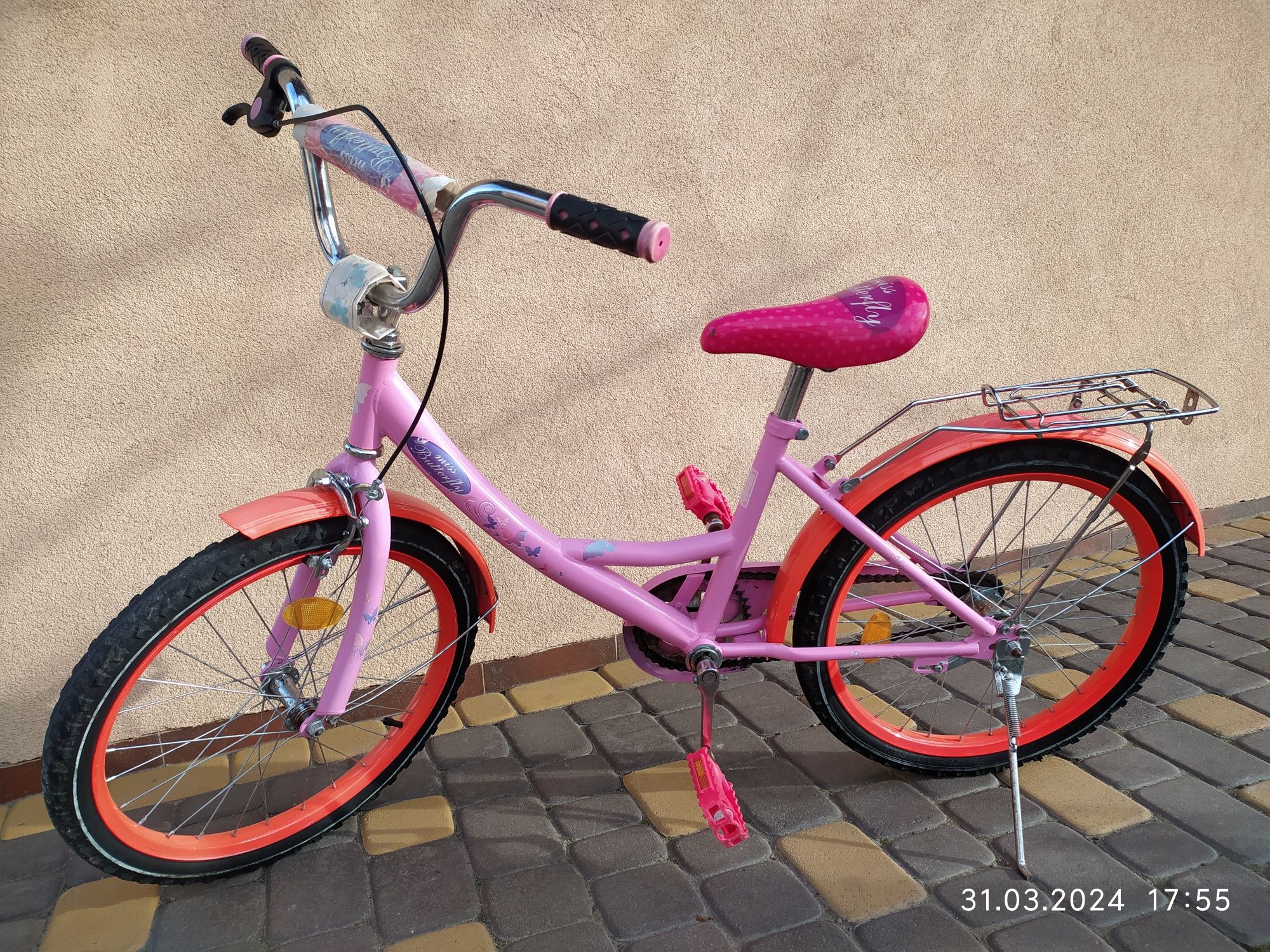 Велосипед дитячий для дівчинки, колеса 20 розмір