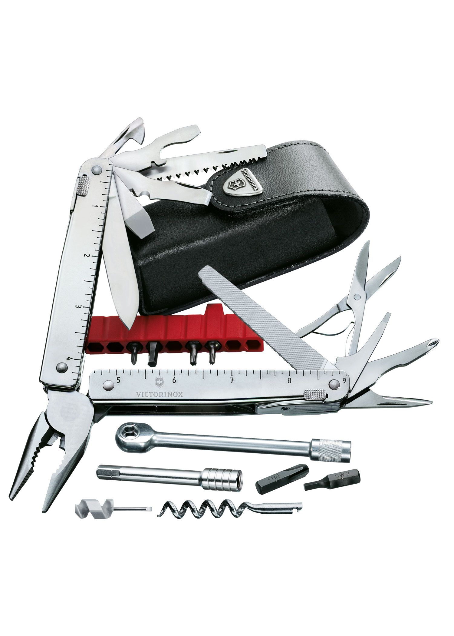Swisstool X Plus Ratchet, W Skórzanym Etui - Bm