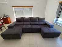 Sofá cama, com duas chaise long