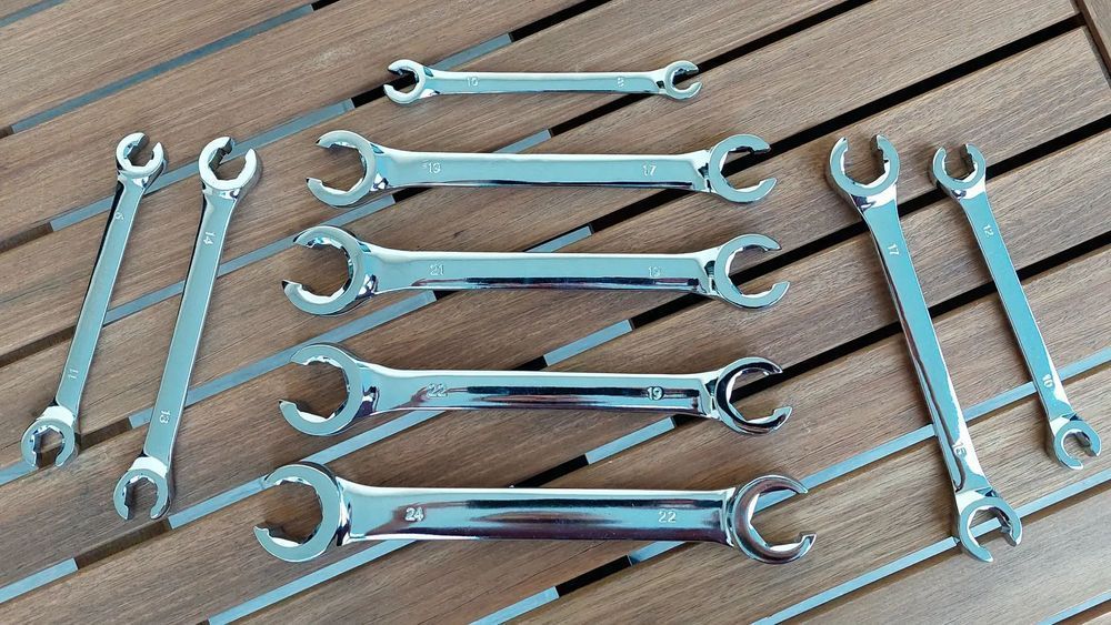 Conjunto Chaves Luneta Aberta Tubos Combustível Travão 8-24mm - 9pcs