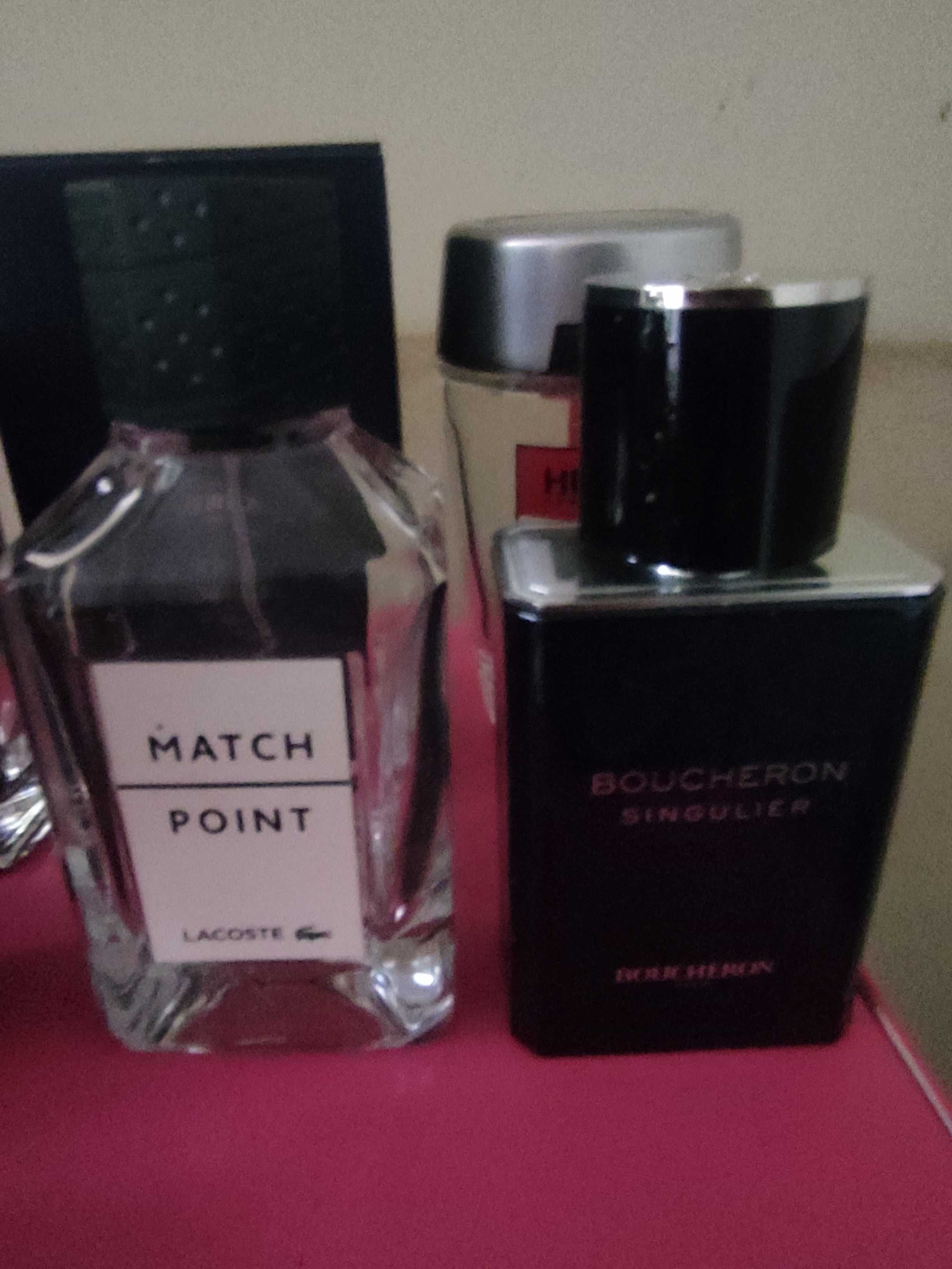 Paco Rabanne Invictus Hugo Boss Energise Lacoste flakony po perfumach