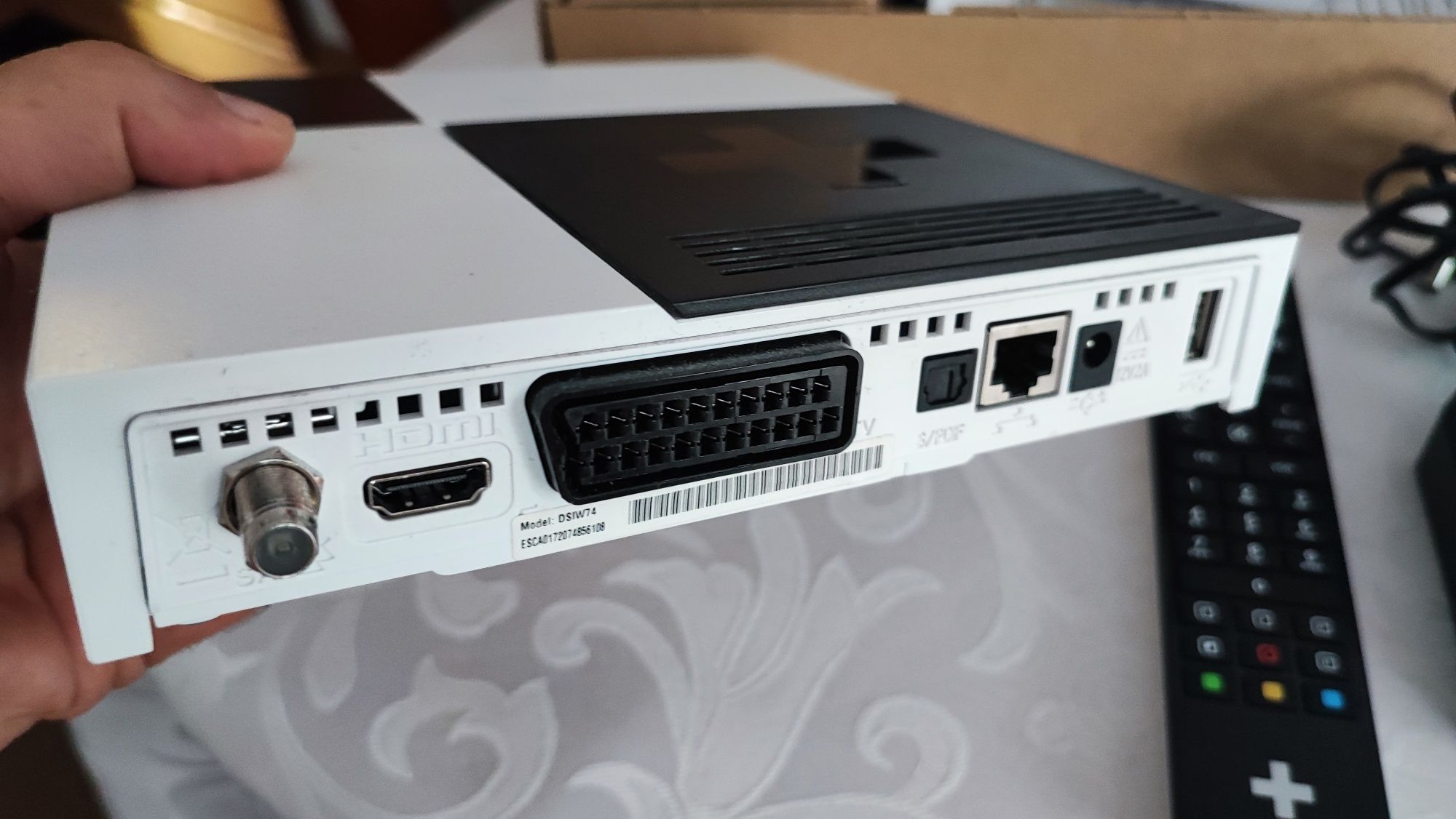 Tuner nc+ sagecom DSIW74, karta, pilot, zasilacz na doładowania